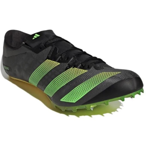 US Mens 8/ WM 9 Adidas Adizero Finesse Spikes Black Green 2022 - Picture 1 of 5